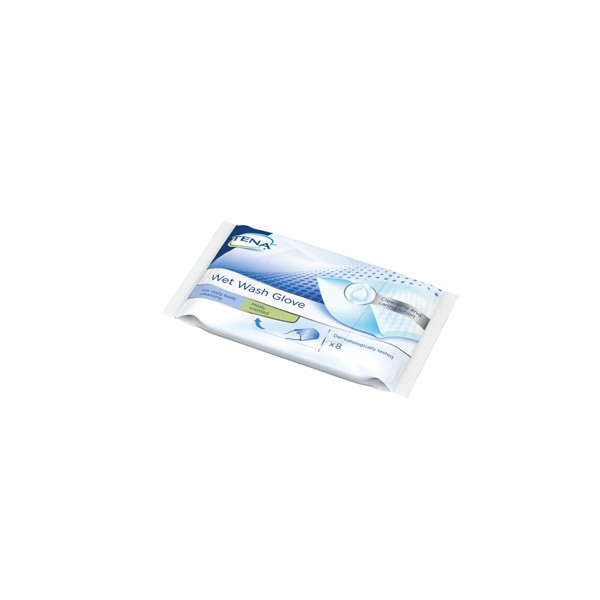 TENA WET WASH GLOVE 8PZ