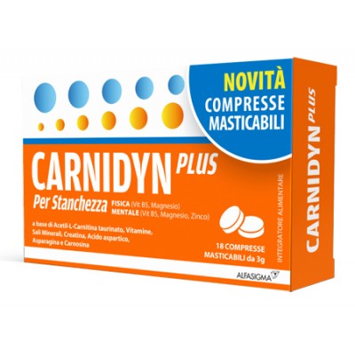 Carnidyn Plus Stanchezza Fisica e Mentale18 Compresse Masticabili