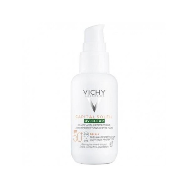 Vichy Capital Soleil UV Clear SPF 50 Fluido Anti-Imperfezioni Protezione Solare Molto Alta 40 ml