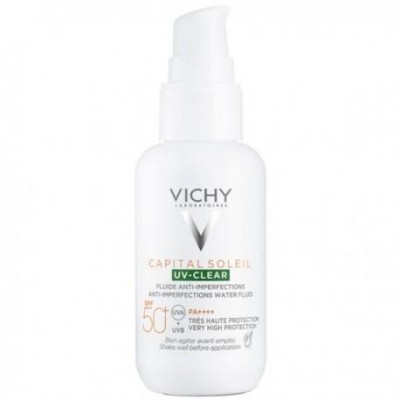Vichy Capital Soleil UV Clear SPF 50 Fluido Anti-Imperfezioni Protezione Solare Molto Alta 40 ml