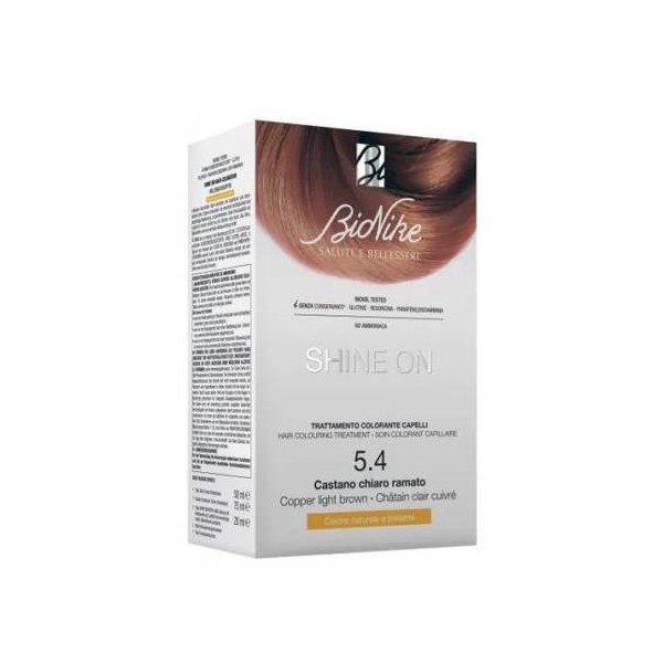 Bionike Shine On 5.4 Castano Chiaro Ramato Trattamento Colorante Capelli