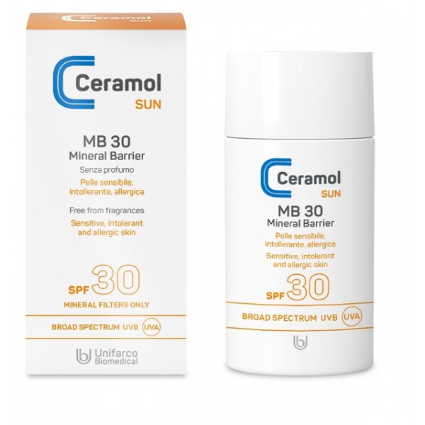 Ceramol Sun MB 30 Crema Solare con Barriera Minerale 50 ml