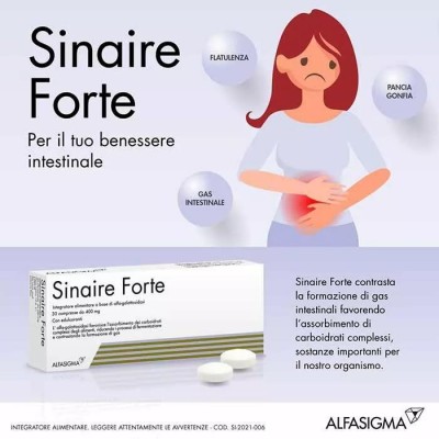 Sinaire Forte Integratore Gas Intestinali 30 compresse