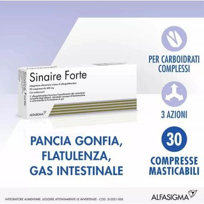 Sinaire Forte Integratore Gas Intestinali 30 compresse