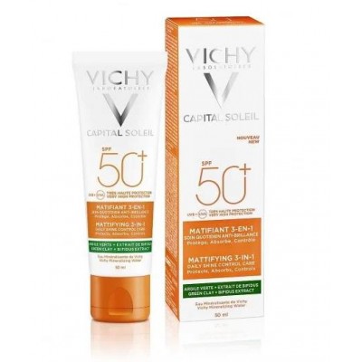 Vichy Capital Soleil Trattamento Opacizzante 3 In 1 SPF 50+ Viso 50 ml