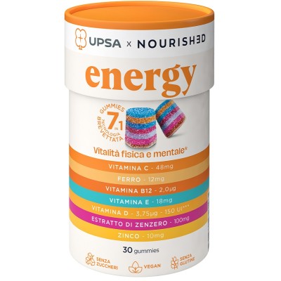 Upsa X Nourished Energy Vitalità Fisica e Mentale Potenziata 30 Gummies