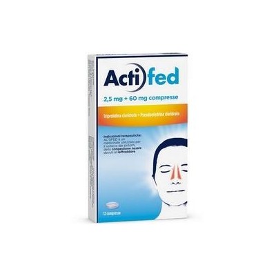 Actifed 2,5mg 60mg per Congestione Nasale 12 Compresse