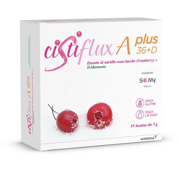 Alfasigma Cistiflux A Plus 36 + D Integratore Vie Urinarie 14 Bustine