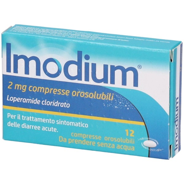 Imodium Diarree Acute 12 Compresse Orosolubili 2mg