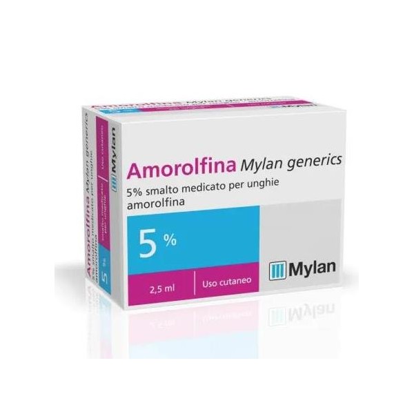 Amorolfina Mylan 5% Smalto Antimicotico Per Unghie 2,5 ml