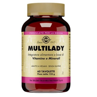 Solgar Multilady Integratore Vitamine e Minerali Donna 60 Tavolette