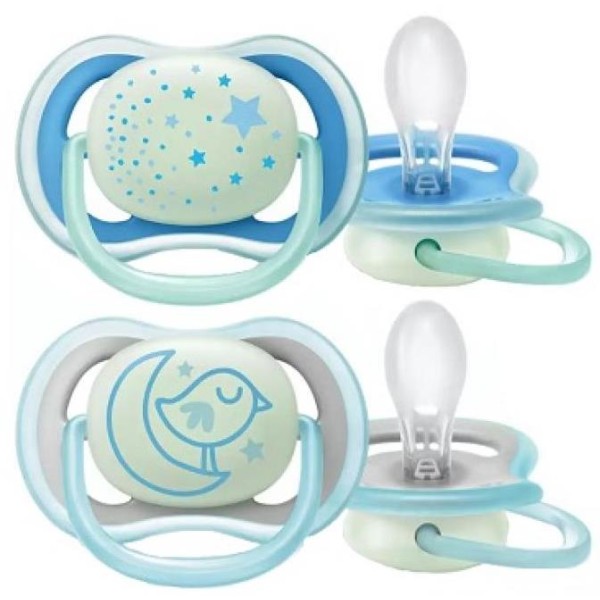 Philips Avent Succhietto Ultra Air Night 6-18M S e L 2 Pezzi