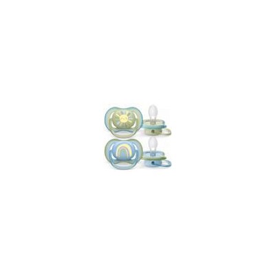 Avent Succhietto Ultra Air 0-6M Blu Sole e Arcobaleno