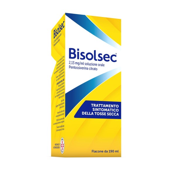 Bisolsec Soluzione Orale 2,13 mg/ml Trattamento Tosse Secca 190 ml