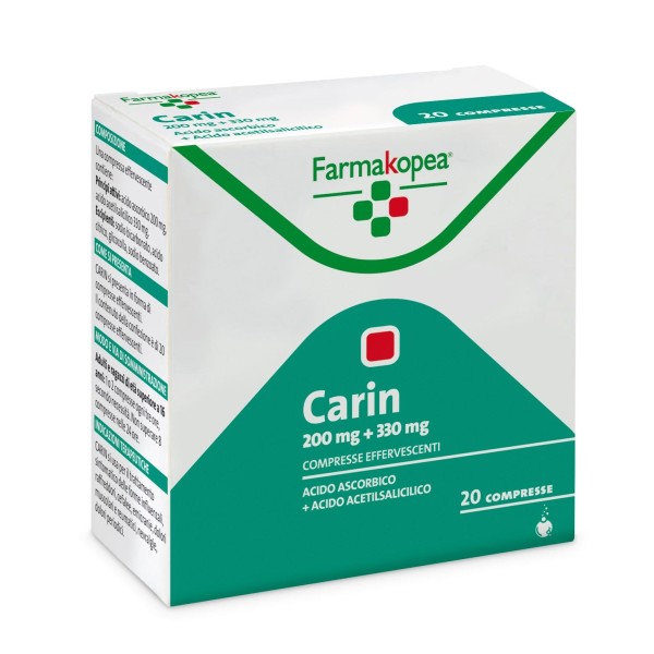 Carin Effervescenti 330mg+200mg Farmakopea Sollievo Rapido in 20 Compresse