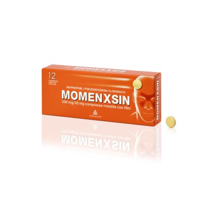 Momenxsin 200mg Ibuprofene+30mg Pseudofedrina Cloridrato 12 Compresse