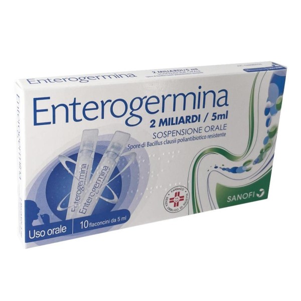 Enterogermina Sospensione Orale 10 Flaconcini 2 Miliardi 5ml