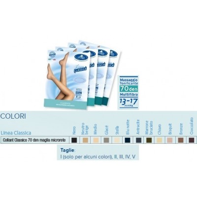 Sauber Linea Classica 70 Denari Collant Glacè Calza Preventiva 5 Taglia 1 Paio