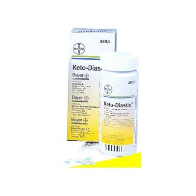 Bayer Keto-Diastix Strisce Reattive per l'Analisi dell'Urina 50 Pezzi