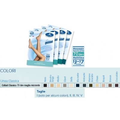 Sauber Collant Classico Maglia Microrete 70 Den Colore Medio Taglia 4