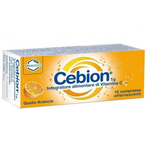 Cebion Integratore Vitamina C gusto arancia 10 Compresse Effervescenti