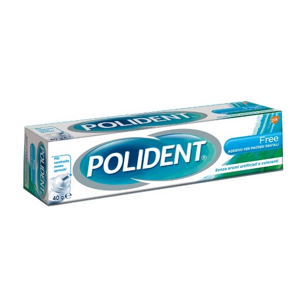 Polident Free Adesivo per Protesi Senza Aromi Artificiali 40g