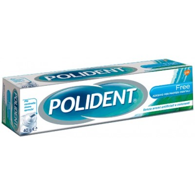 Polident Free Adesivo per Protesi Senza Aromi Artificiali 40g