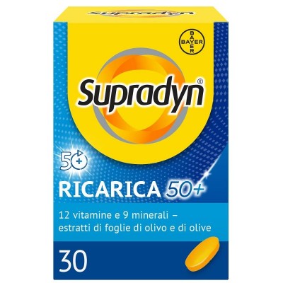 Bayer Spa Supradyn Ricarica 50+ Integratore Vitamine e Minerali 30 Compresse