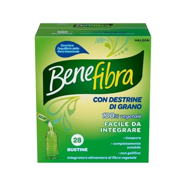 Benefibra Polvere Integratore Intestino Fibre Vegetali Gonfiore Addominale Colon Irritabile 28 Bustine