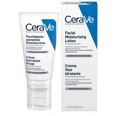 Cerave Crema Idratante Viso Per Pelli Da Normali A Secche 50ml