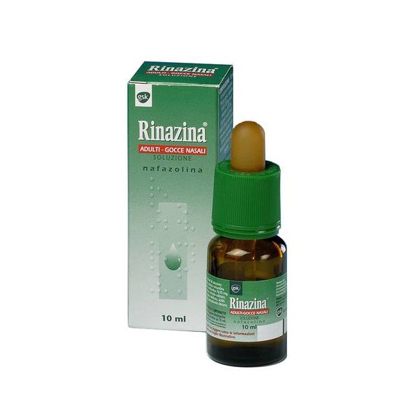 Rinazina Gocce Decongestionante Nafazolina Lavaggio Nasale Adulti Raffreddore Sinusite 10ml