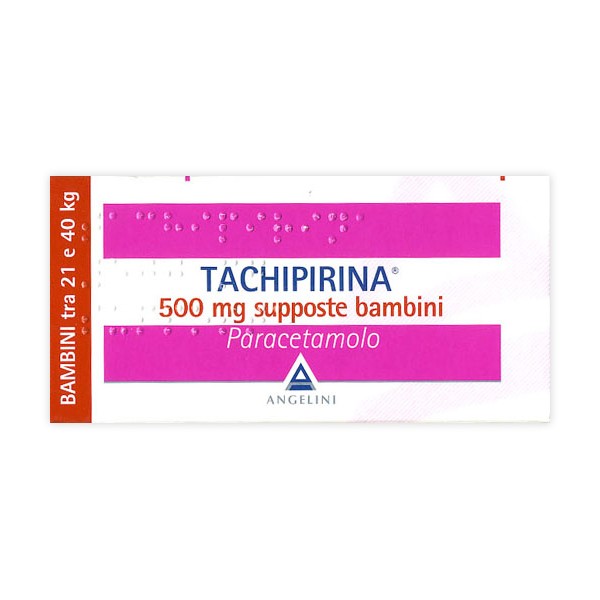 Angelini Tachipirina compresse Bambini 10 Supposte 500mg