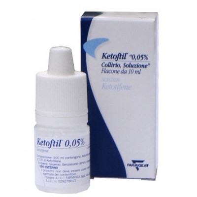 Ketoftil Collirio 0,5 mg/ml Trattamento Efficace per Allergie Oculari Flacone da 10 ml