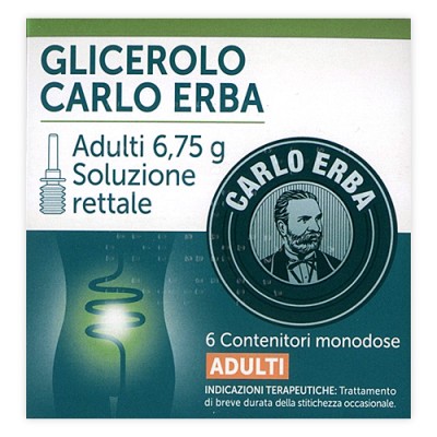 CARLO ERBA OTC Srl GLICEROLO CARLO ERBA ADULTI 6 CONTENITORI RETTALI SOLUZIONE MONODOSE 6,75 GR