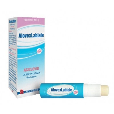 AlovexLabiale Matita Cutanea 5% Aciclovir Herpes 3g