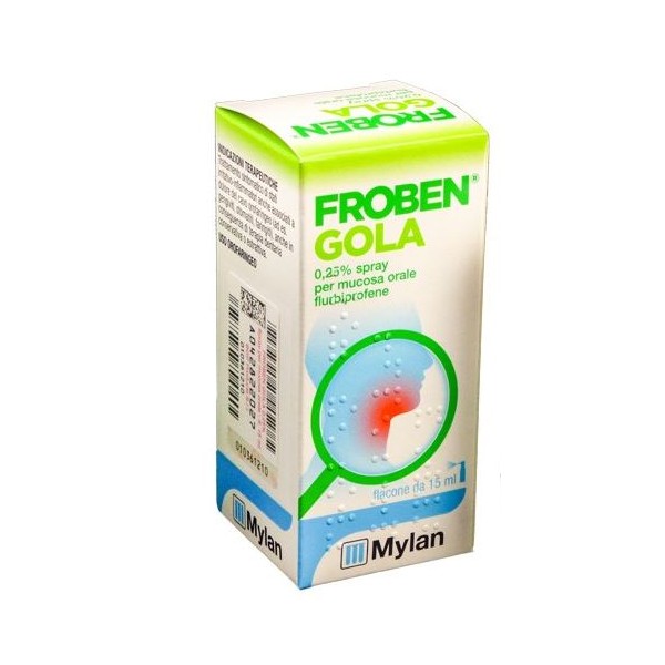 MYLAN ITALIA Srl FROBEN GOLA SPRAY NEBULIZZATORE 15ML 0,25%