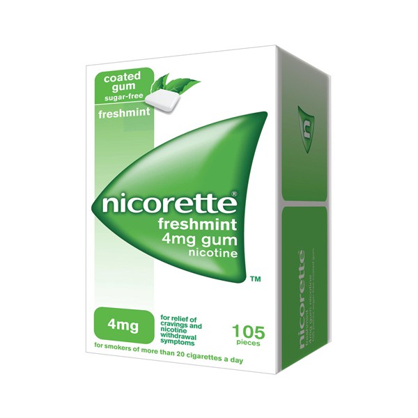 Nicorette 105 Gomme Masticabili 4Mg Gusto Menta