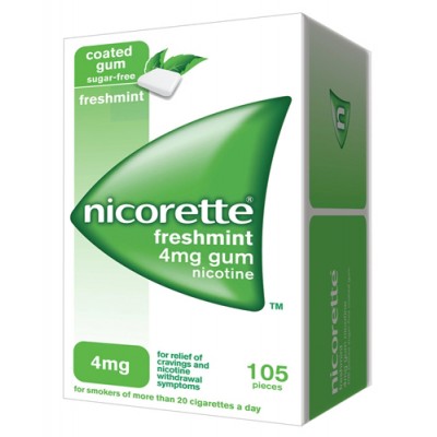 Nicorette 105 Gomme Masticabili 4Mg Gusto Menta