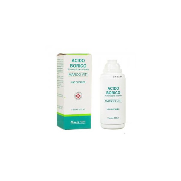 Acido Borico Marco Viti 3% Soluzione Cutanea Antisettica e Antibatterica 500ml