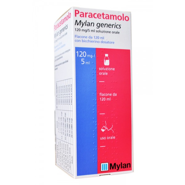 Paracetamolo Mylan Soluzione Orale 120 mg/5 ml 120 ml