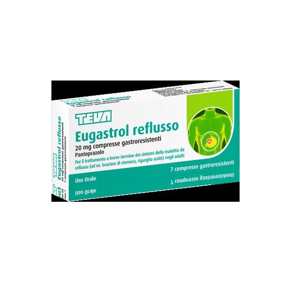 RATIOPHARM ITALIA Srl EUGASTROL REFLUSSO % 7 Compresse 20MG