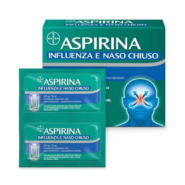 Aspirina Influenza e Naso Chiuso 10 Bustine