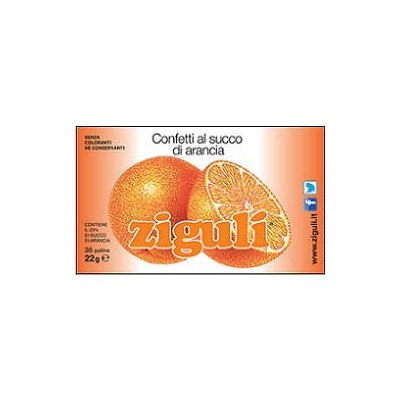 Confetti Zigulì al Succo di Arancia Senza Glutine 22g 36 Palline