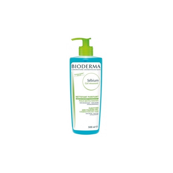 BIODERMA ITALIA Srl Bioderma Sebium Moussant Gel Detergente Pelli Miste e Grasse 500 ml