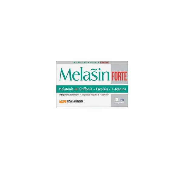 Pool Pharma Melasin Linea Sonno e Serenità Forte Integratore Alimentare 30 Compresse
