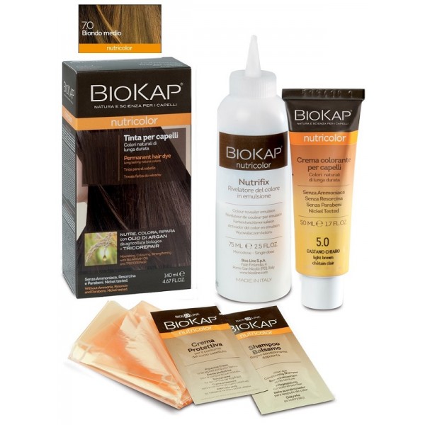 
BIOS LINE SPA Bios Line BioKap Nutricolor Tinta Confezione da 140ml Colore 7,0 Biondo Medio