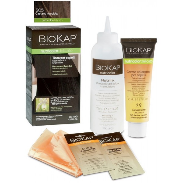 
Bios Line Colorazione Bios Line Linea Tinte per Capelli BioKap Nutricolor Delicato 5.05 Castano Nocciola