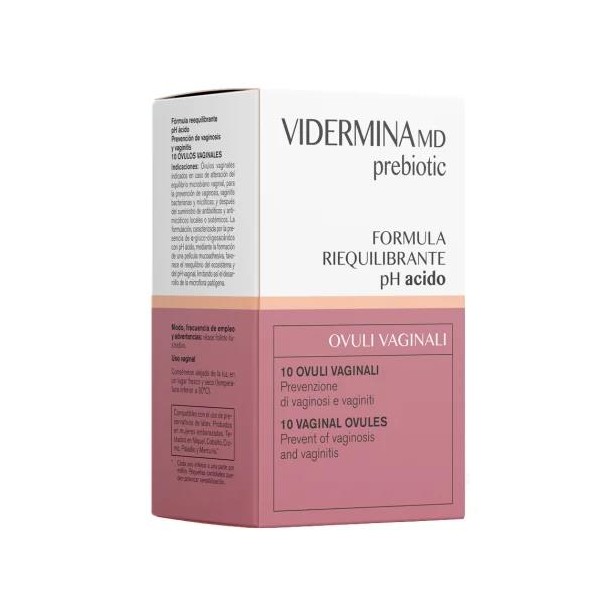 Vidermina Prebiotic Ovuli Vaginali Prebiotici 10 Pezzi