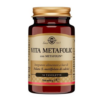Vita MetaFolic Integratore di L-metilfolato di Calcio per Energie e Salute 50 Tavolette
