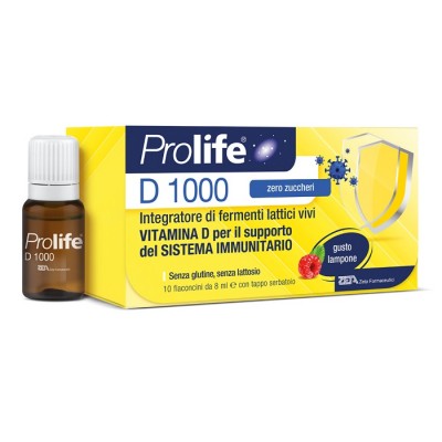 Prolife D 1000 Integratore Fermenti Lattici e Vitamina D 10 flaconcini da 8 ml